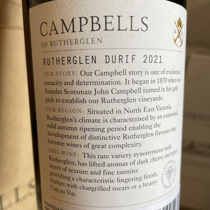 Rutherglen Durif 2021, Campbells