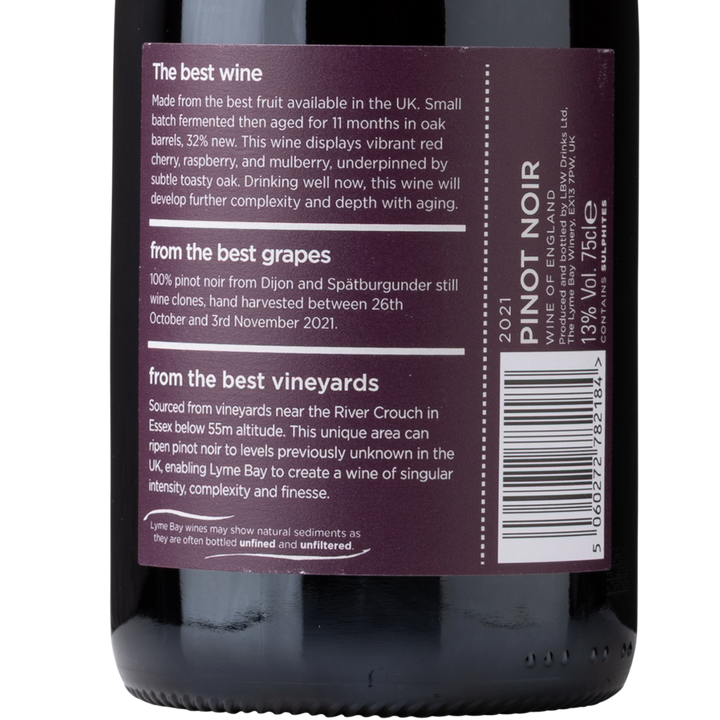 Lyme Bay Pinot Noir 2021