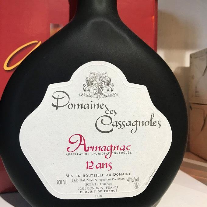 Armagnac De Tenareze 12 Y.O. Domaine De Cassagnoles - Christopher Piper Wines Ltd